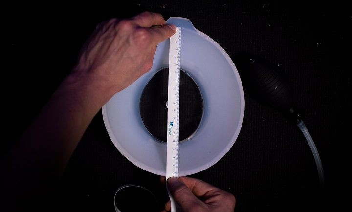 Vacuum bell sizing test